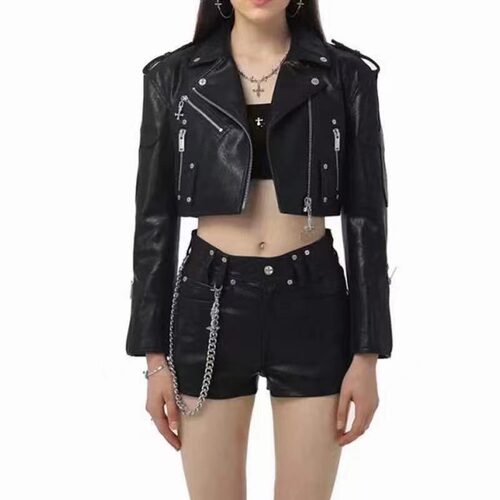 ol Hot Girl Motorcycle Jacket Women's Fashion 2026 Short Sty