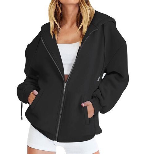 2026 Women's Sports Fleece Large Size Thickened Warm Cardiga