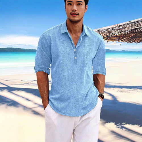 Men's Half Sleeve Solid lor Lar European Size Business Casua