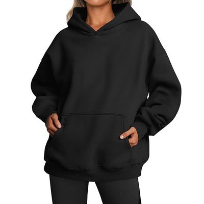 Women's Plus Size Loose Thickened Hooded Dress