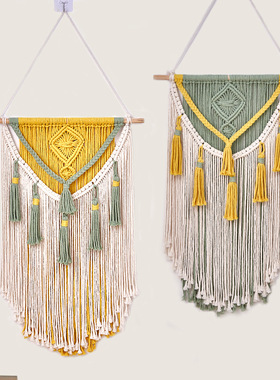 Bohemian Hand-woven Tapestry lorful tton Rope Wall Hanging L