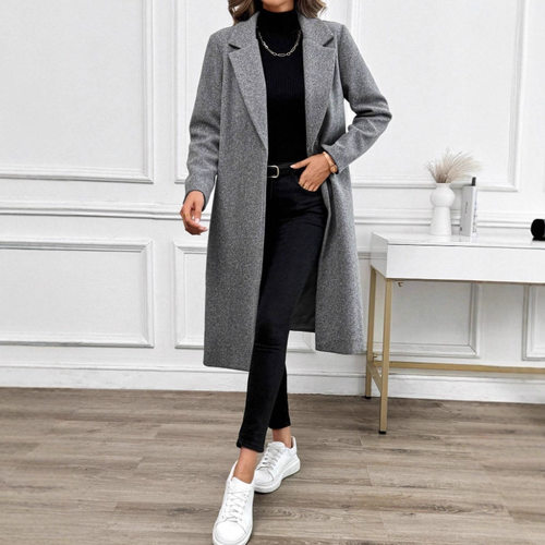 2026temu Cardigan Long Lapel Woolen at Women