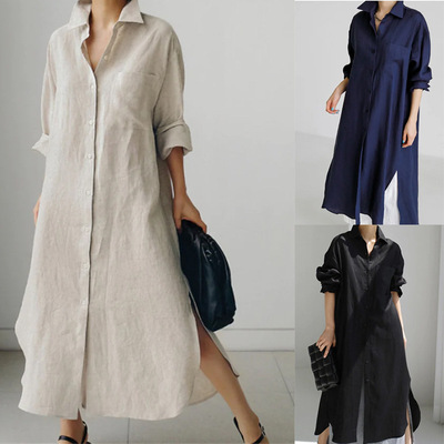 2026 tton And Hemp Skirt Loose Irregular Base Shirt Cardigan