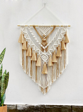 Tassel Handmade Woven Tapestry Bohemian Tapestry Home Homest