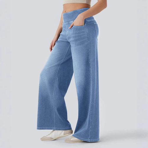 2026 Women's High Waist Wide Leg Slim-fit Loose Denim Trouse