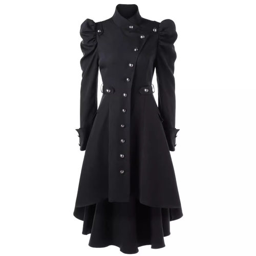 Stand llar Slim Fit British Style Mid-length Women's Jacket