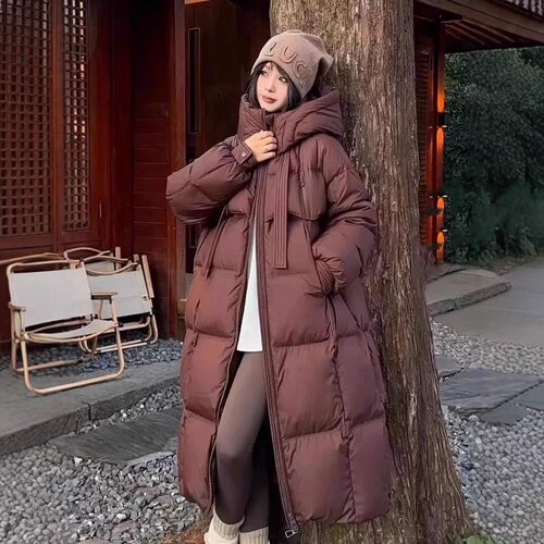 Ready Stock Thickened Ribbon Women's 2026 Knee-length Long L