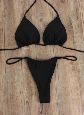 Yiiciovy 2022 Sexy Lace Up Thong Bikini Set Women Swimwear B