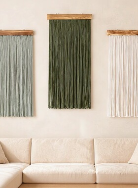 Wood Board Tassel Tapestries Wall Hanging Decoration Bohemia