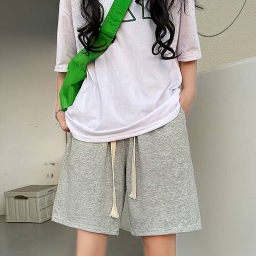 Women's Thin Sports Shorts 2026 Korean Style Medium Pants Gr
