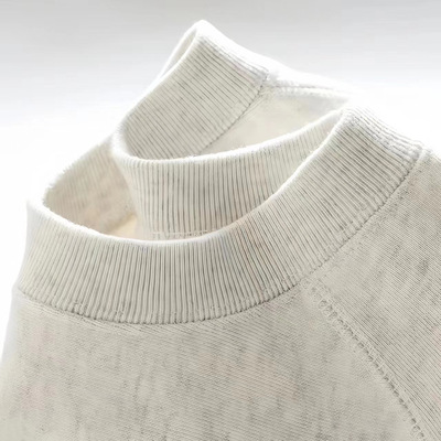 Snowflake Gray 400g Joker Texture Crew Neck Men's Hoodless u