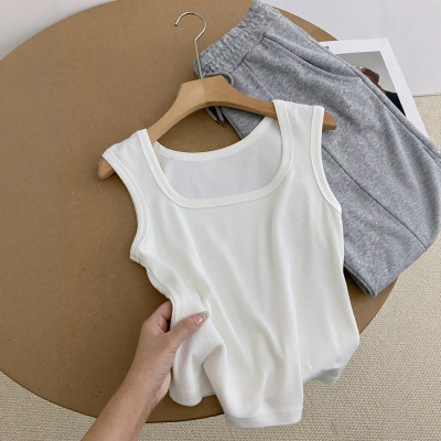 2026 Threaded Vest Suspender Women's Bottoming Sleeveless T-