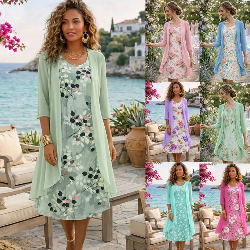 Best-selling On Wish: Stylish And Elegant Chiffon Two-piece