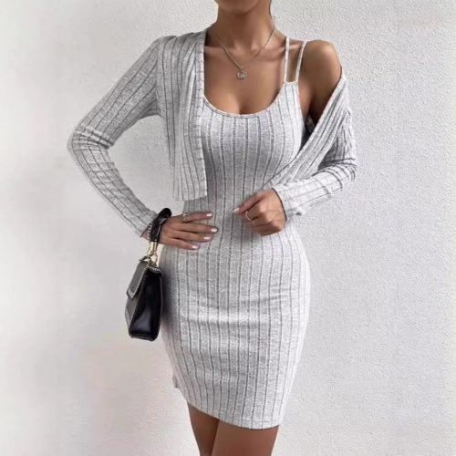 2025 Women's Fashion Suit Suspender Tight Skirt With Small J