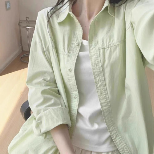Pure tton Sun Protection Long Sleeve T-sleeve Ins rendy Loos