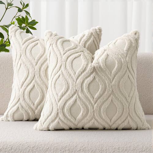 Soft Plush Decorative  Case Without  re Hollow Flower Geomet