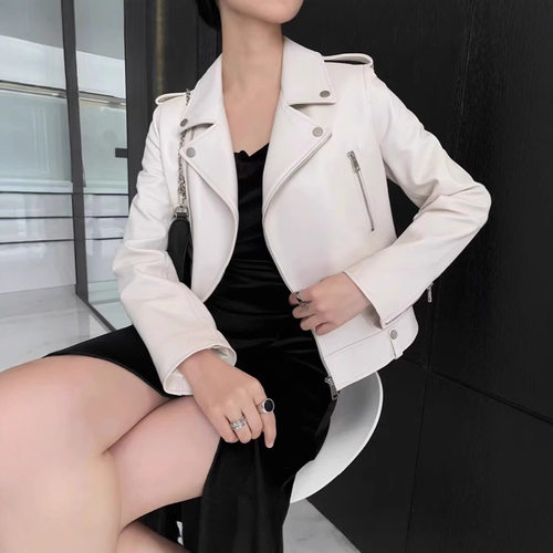 Xiao Mian  Regular Jacket Motorcycle Haining Pu Leather