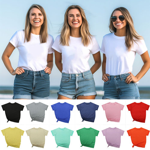Sports Casual Short Sleeve T-shirt Solid lor Soft Breathable