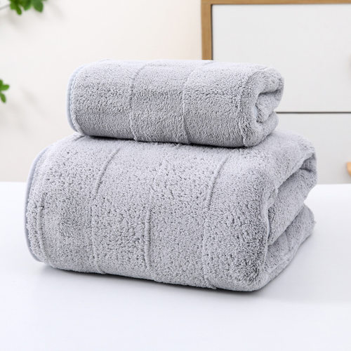Wide And Shallow ral Fleece Printed Towel Bath Towel Set Wat