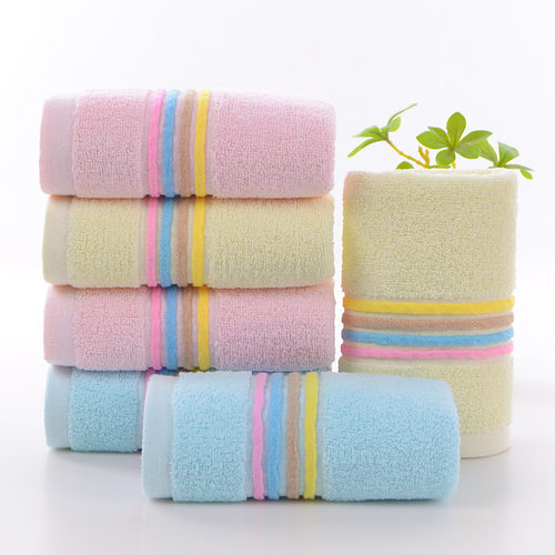 tton Thickened Encryption Four-color Large Rainbow Towel Sof