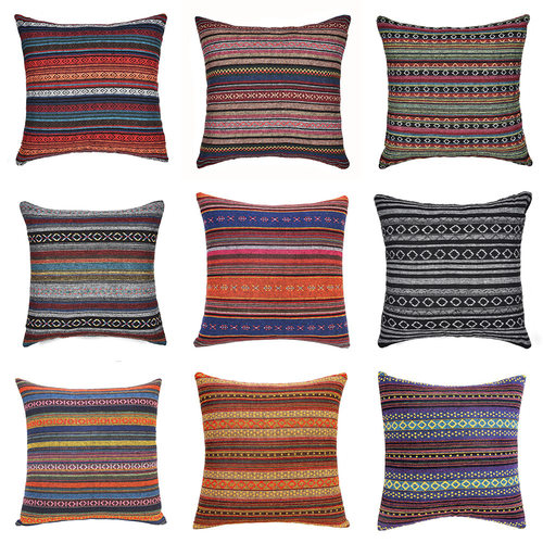 Striped  Retro Ethnic Style Car Cushion ver Bohemia