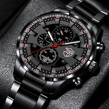 Fashion Mens Sports Watches Men Business Stainless Steel Qua