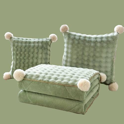 2026 Soft Fufu Three-dimensional Fur Ball  Quilt Rabbit Plus