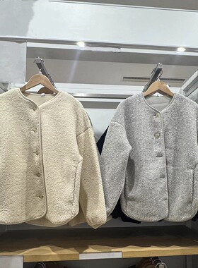Women's Imitation Polar Fleece Casual Cardigan Loose Warm Fl