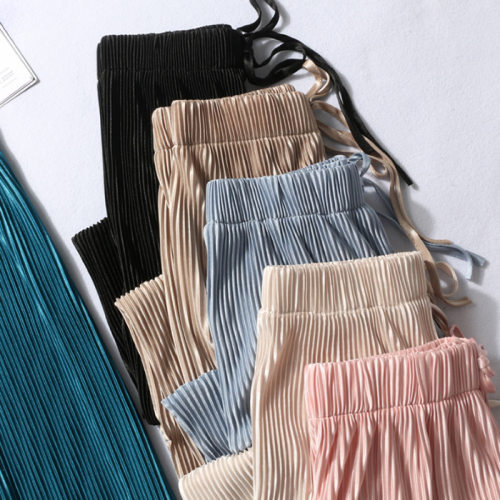 2026 Drapey Loose Casual Pants Chiffon Trousers Ice Silk Wom