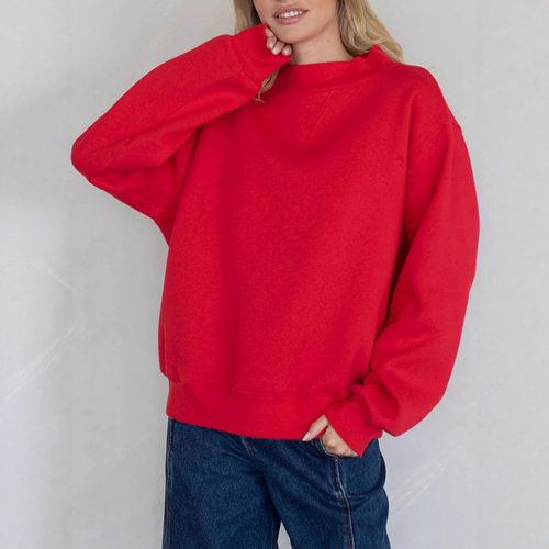 Women's 2026 Loose Thick Warm Thread High llar Pullover