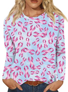 2025 Casual Versatile Bow Pattern Round Neck 7-quarter Sleev