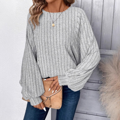 2026 mforle Casual Pullover Batwing Shirt Crewneck Knitted L