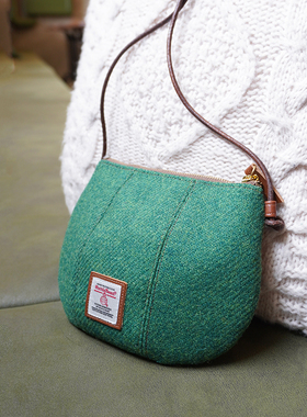 harris tweed哈里斯粗花呢贝壳包轻便出行小众百搭简约斜挎包春夏