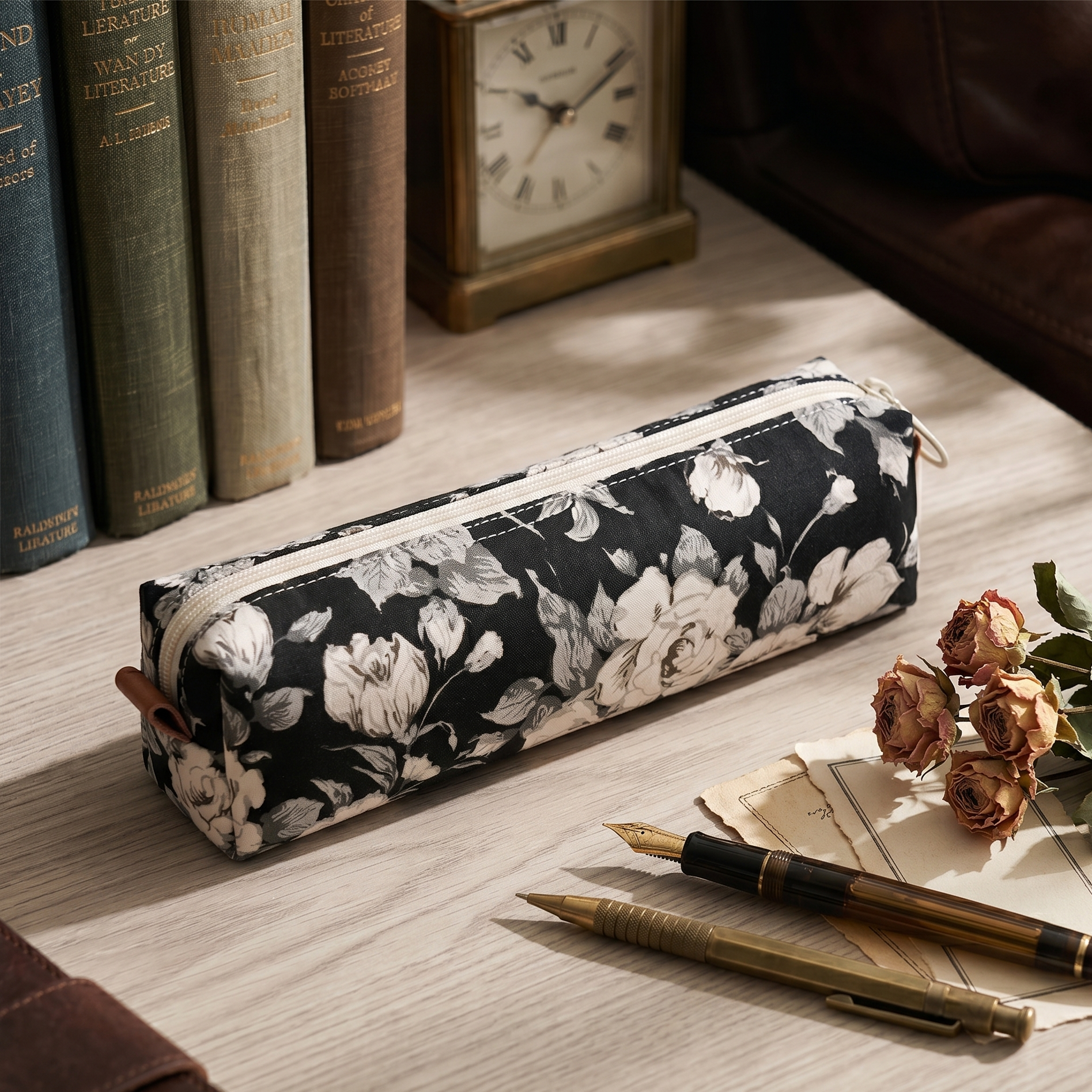 Liberty塔纳棉文艺小众笔袋原创手工收纳大容量简约高颜值文具袋