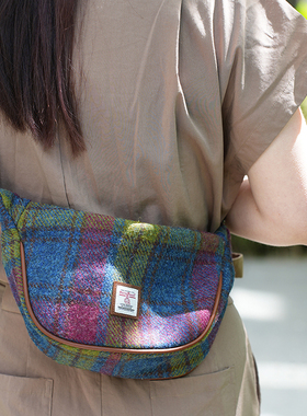 harris tweed哈里斯粗花呢饺子包百搭斜挎包上课通勤大容量单肩包