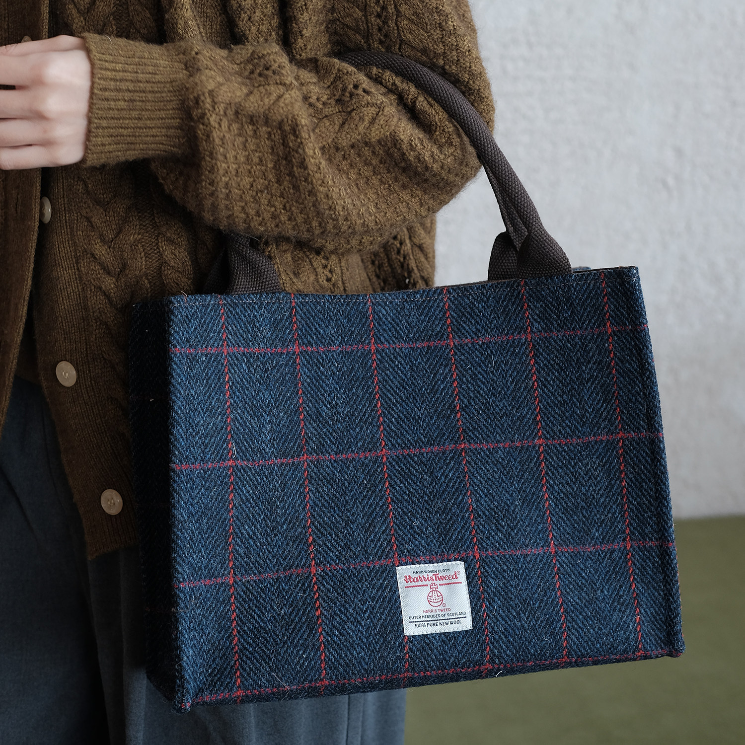 哈里斯粗花呢无印风托特包