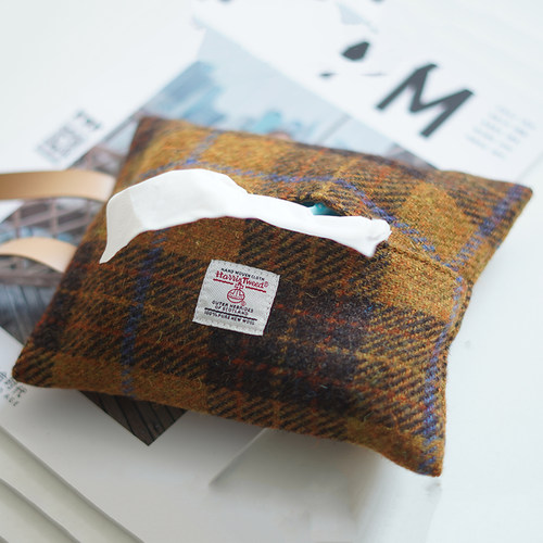 哈里斯悬挂纸巾盒便携格纹氛围