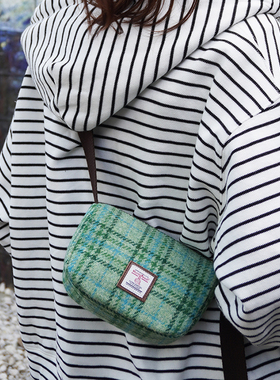 Harris tweed枕头包斜挎包小方包简约小挎包百搭手机包单肩腋下包