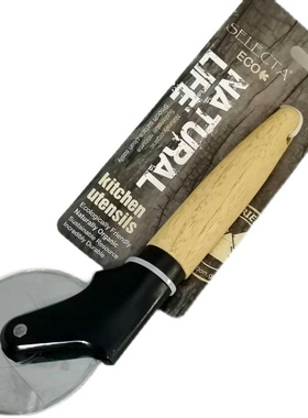 出口橡木柄烘焙工具s.s8cm披萨滚切刀雪糕勺柠檬刮丝Zester开瓶器