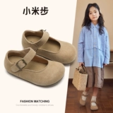 小米步 Детские туфли, обувь для принцессы для кожаной обуви, тренд сезона, мягкая подошва, осенние