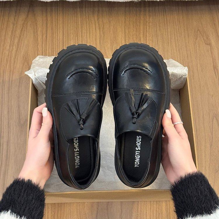 2026春季新款单鞋深口一脚蹬橡胶2026年春季圆头PU松糕,女鞋,深口单鞋,淘宝优惠券,粉丝福利购,淘宝优惠卷