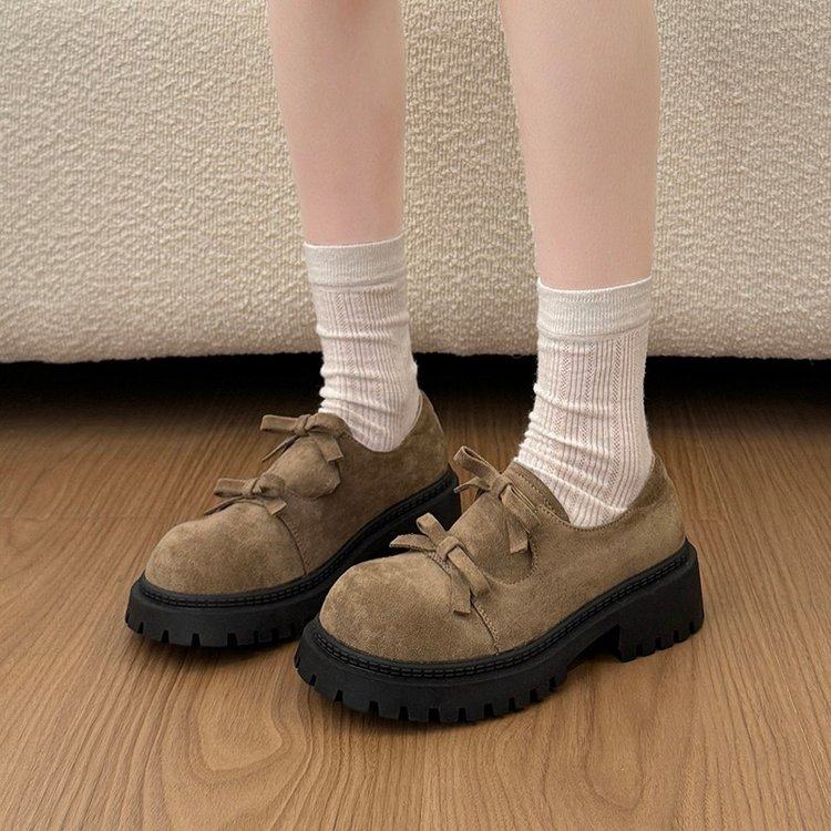 2026冬季新款橡胶2026年春季圆头深口一脚蹬中跟(3-5,女鞋,深口单鞋,淘宝优惠券,粉丝福利购,淘宝优惠卷