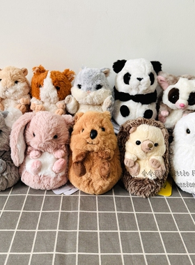 新品现货 日本sunlemon 滚动刺猬兔子仓鼠龙猫山雀矮袋鼠毛绒玩具