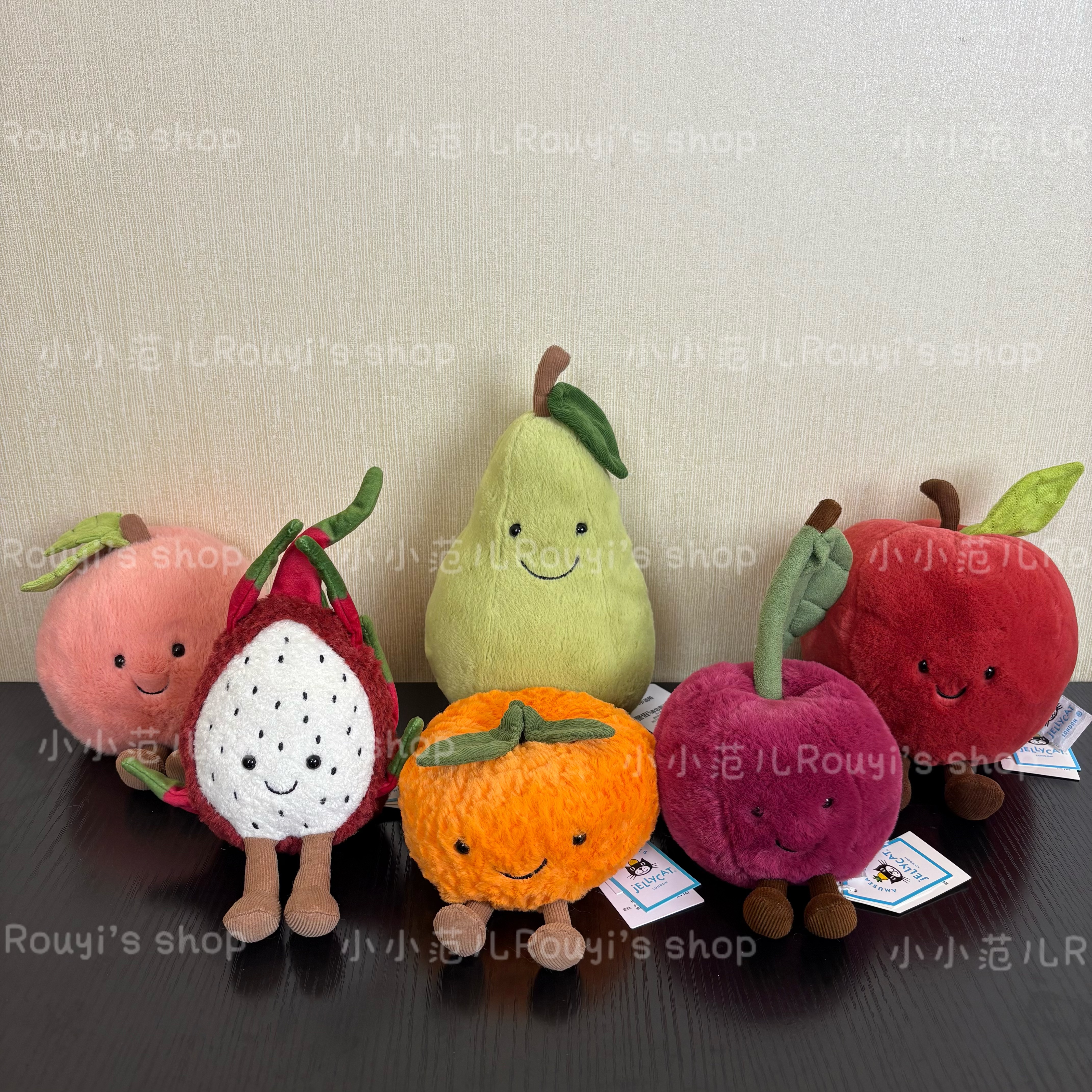 英国JELLYCAT水果樱桃火龙果柠檬