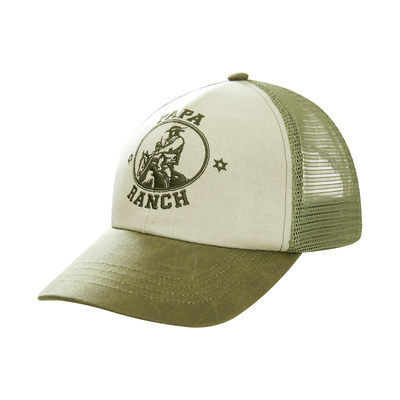 33oz  PapaRanch美式油蜡帆布防水网眼刺绣工装货车帽Trucker Cap
