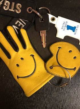Stagents 限定纯牛皮复古机车 自行车迷你手套钥匙扣 Mini Gloves