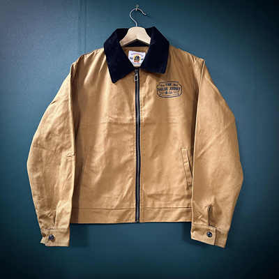 33oz SAILOR JOHNNY美式复古重磅纯棉帆布哈灵顿短款夹克男女机车