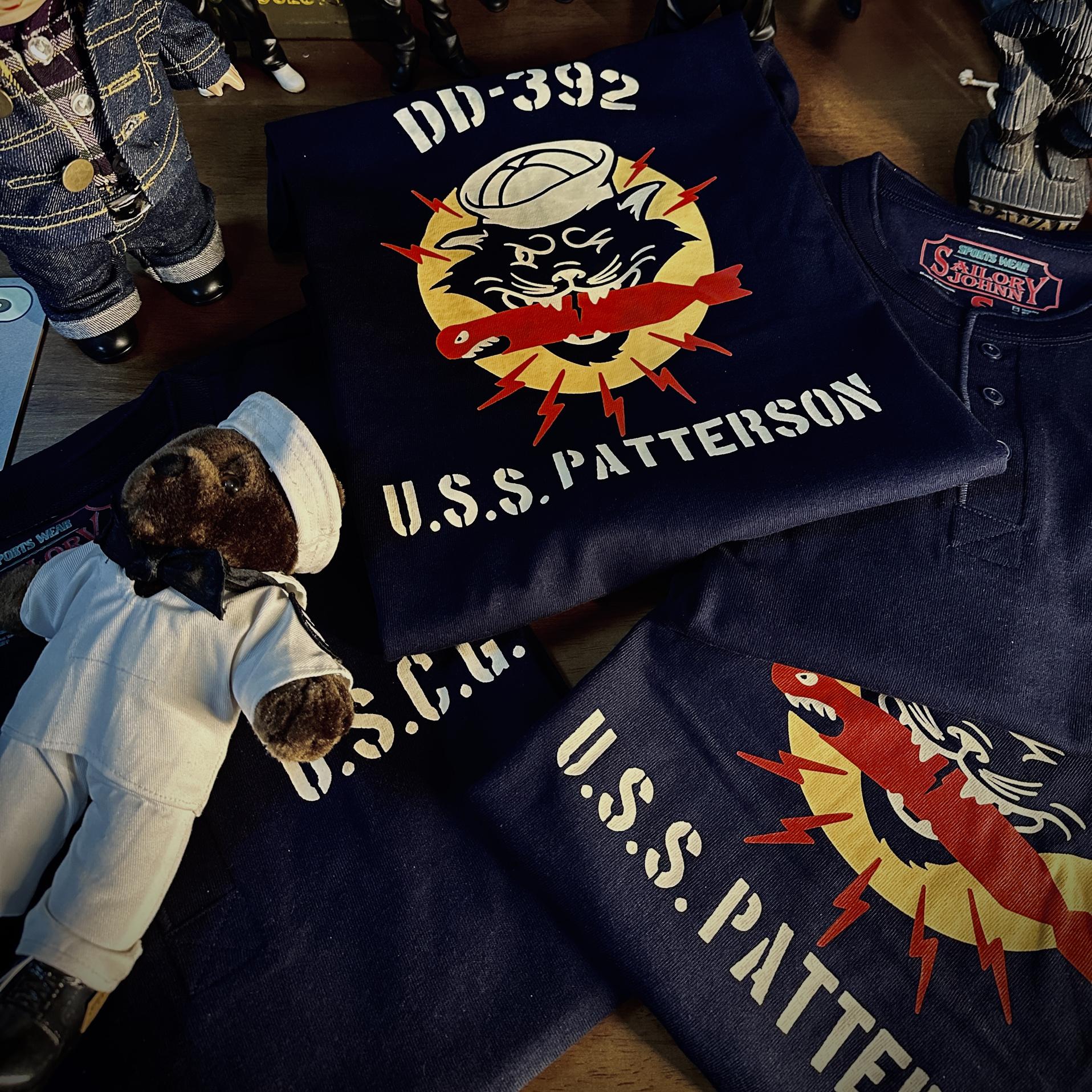 33oz SAILOR JOHNNY美式复古重磅纯棉三本针255g长袖亨利领T恤