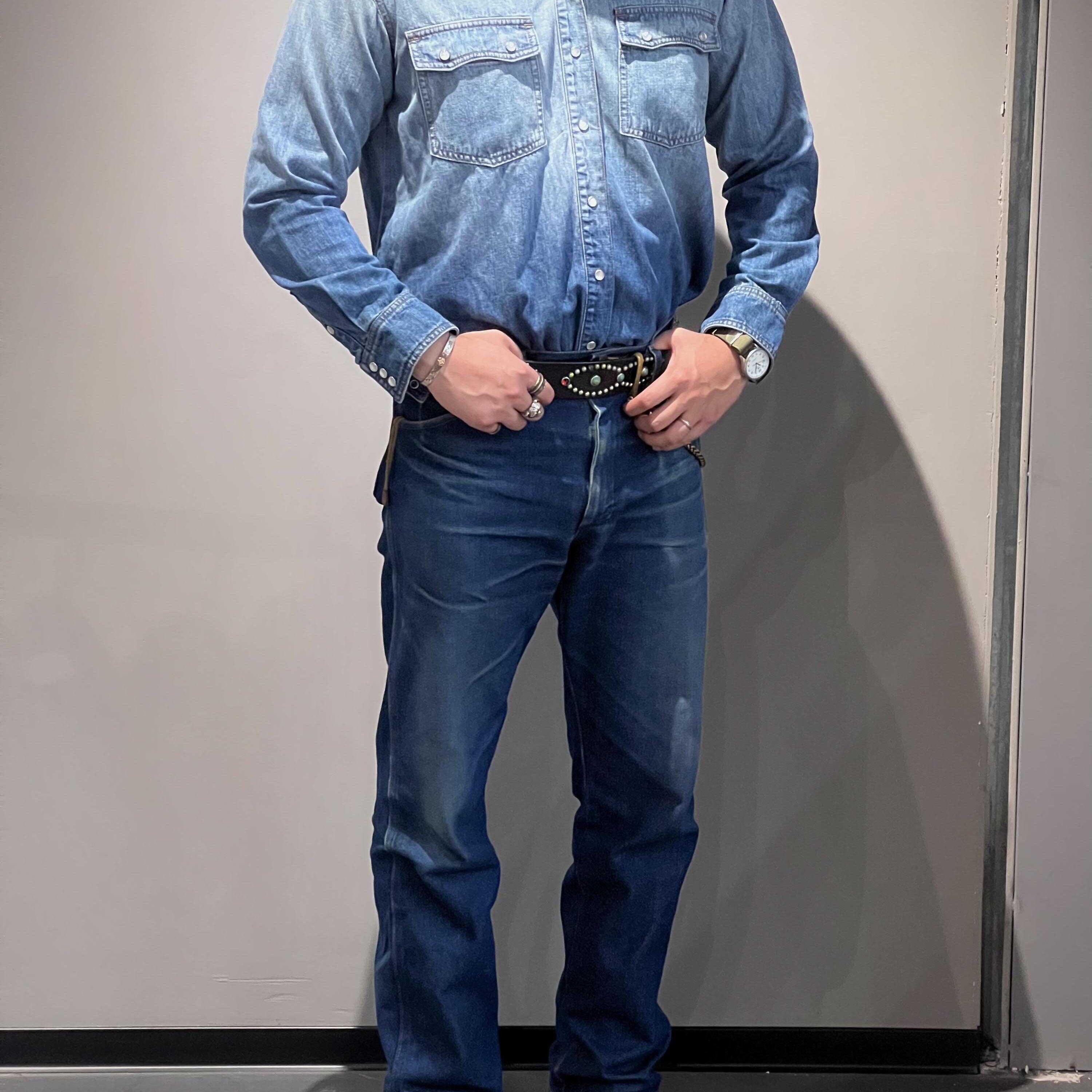 33oz PapaRanch|爸爸牧场|美式水洗工装平下摆牛仔衬衫薄夹克