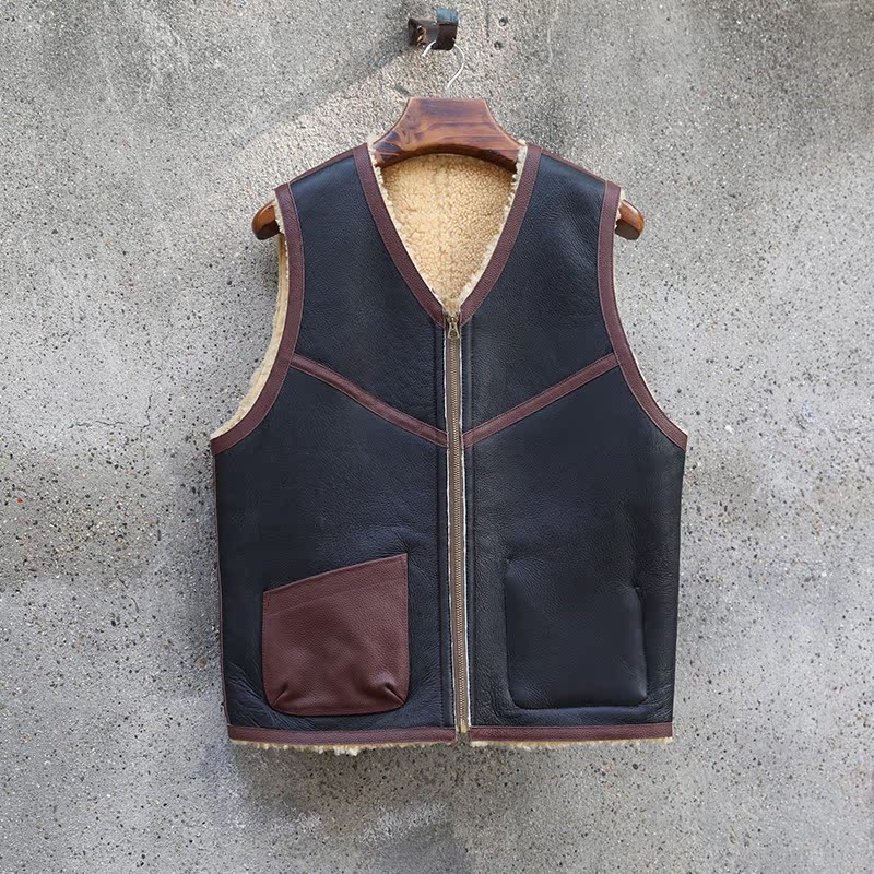 Cushman 28155 双面穿皮毛一体马甲坎肩